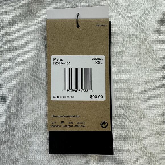 Nike Kobe Dri-Fit Reversible Basketball Jersey Mens Size XXL White Mamba FZ0934 - Picture 12 of 15